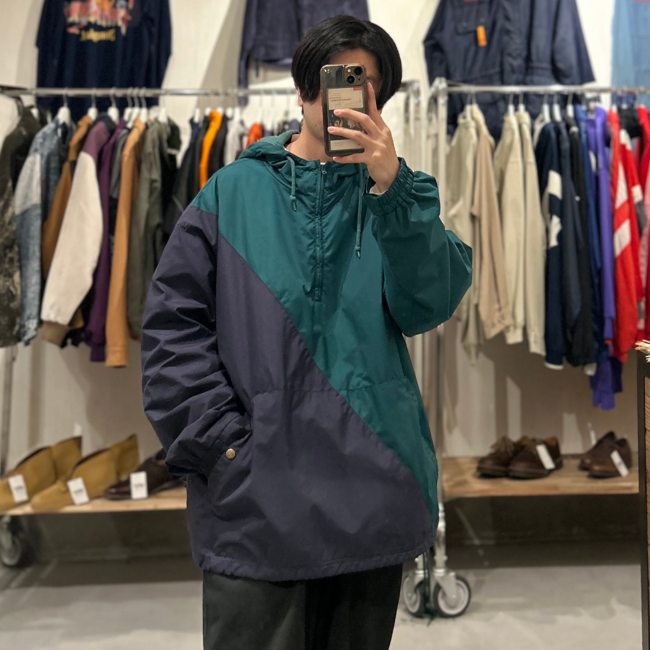 90s GAP 2-tone Nylon Anorak Parker | What