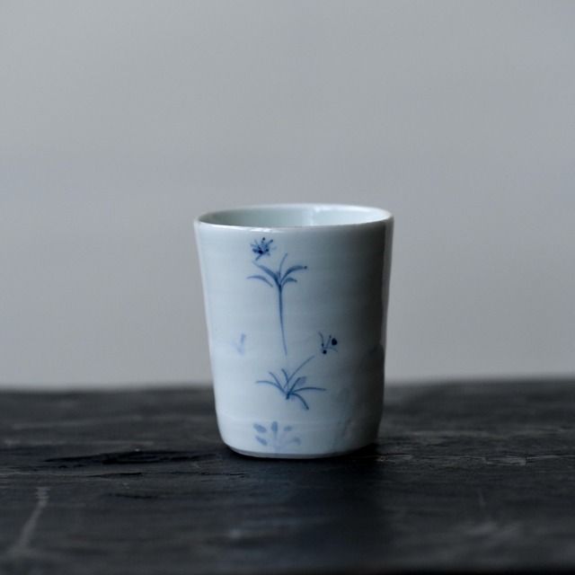 秋田菫　染付　カップ