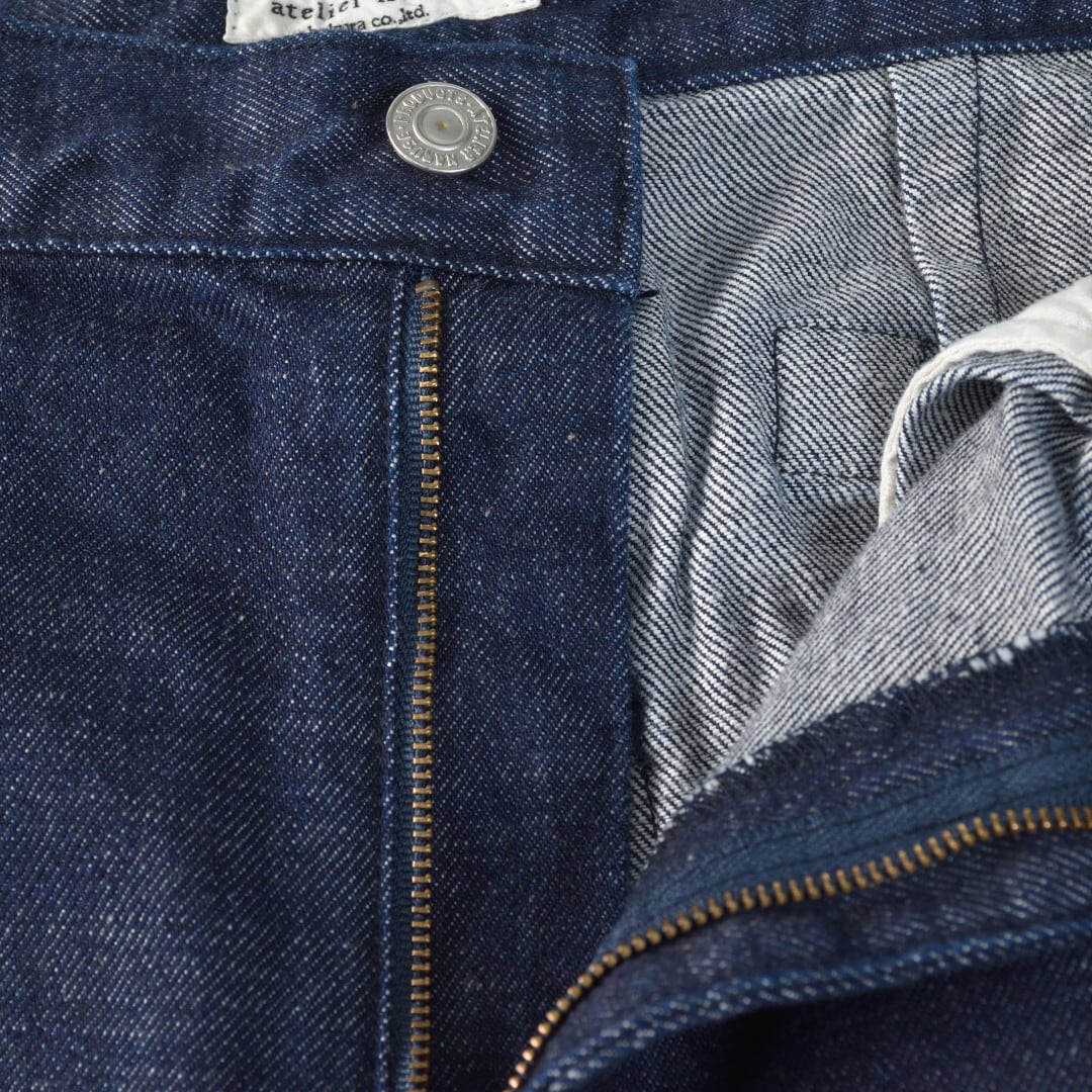 アトリエナルセ コットデニムタックパンツ cotton denim tuck pants - atelier naruse｜Online store｜the an