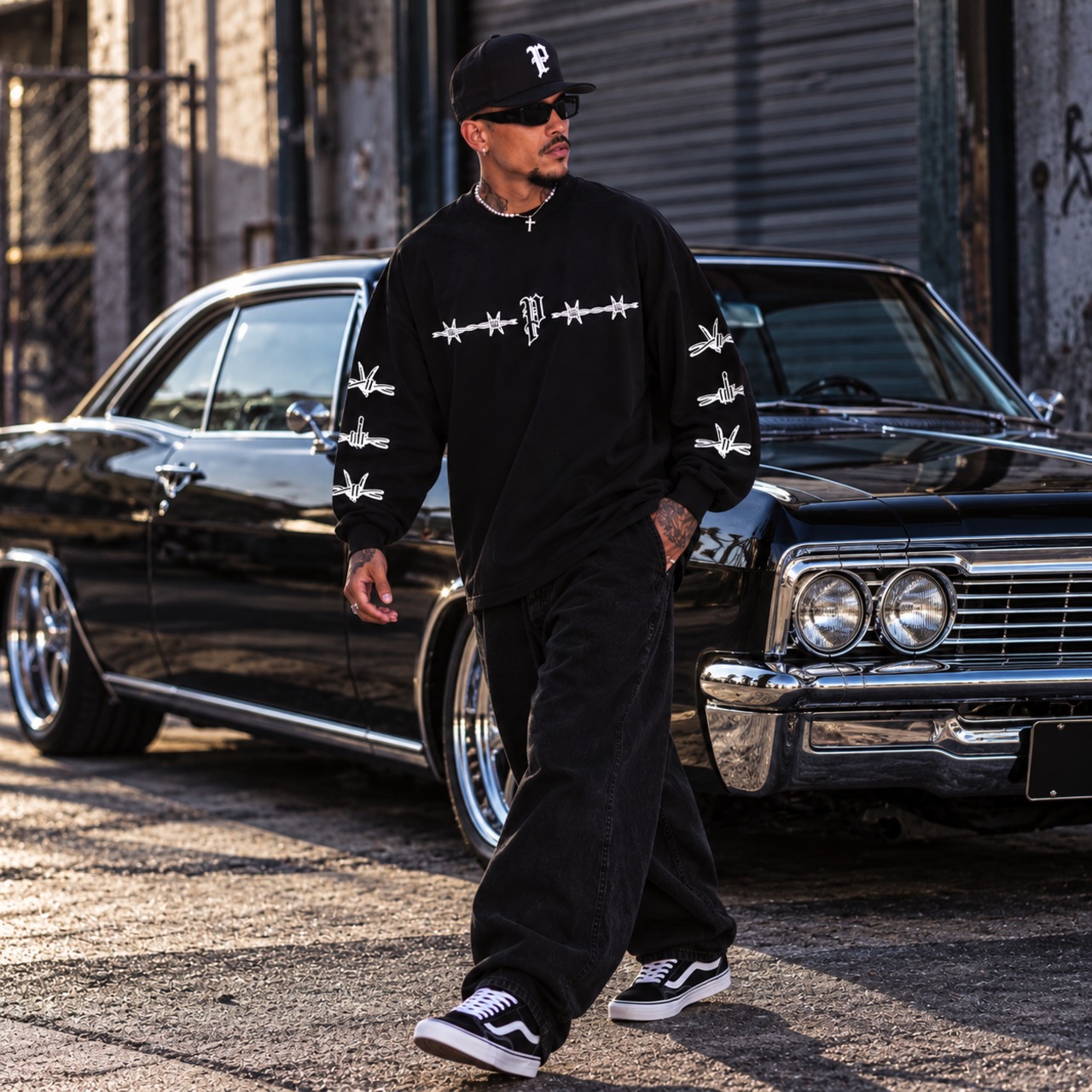 CHRIST GUN SLEEVE SIGN LOGO L/S TEE