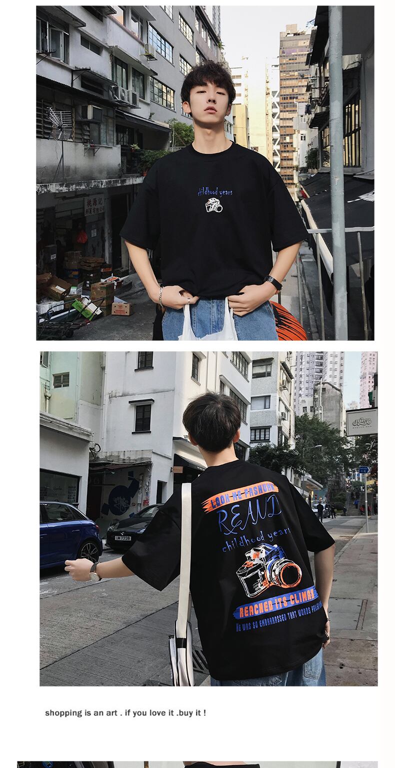 全2色 Tシャツ カットソー プリント カジュアル シンプル