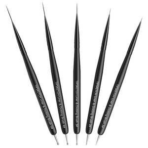 【努力特価】ジェルネイル筆 極細&ドットジェルネイルキット ネイルブラシ5点セット 爪ブラシ アクリルリキッド ジェルネイル絵描きブラシ ジェルネイル絵描きブラシ 日本製ナイロン使用