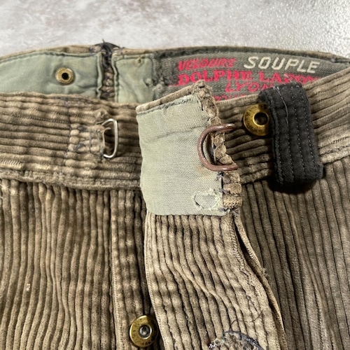 30-40s Adolphe Lafont コーデュロイ ブラウン W32 詳細写真11