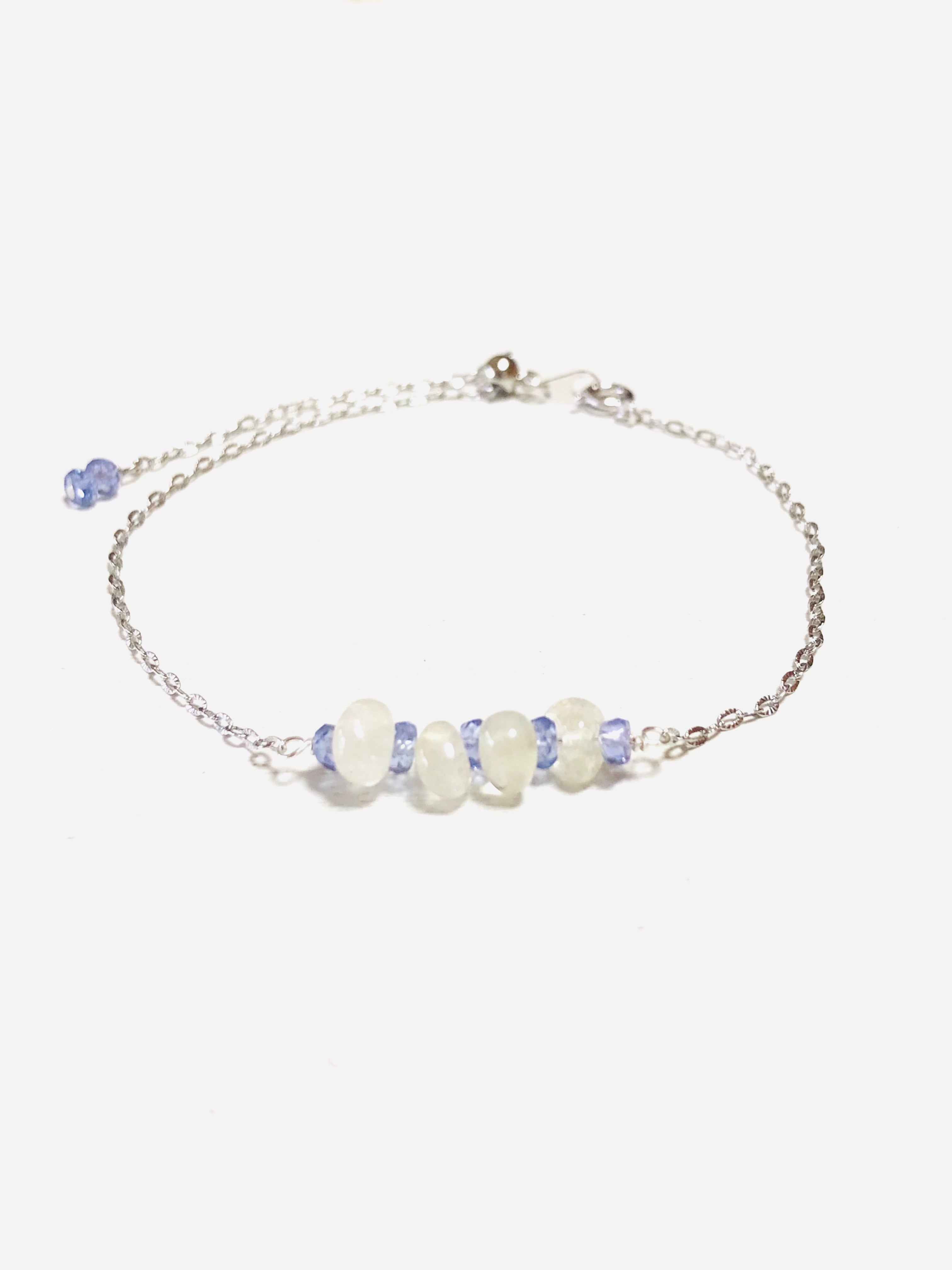 ✴️ リビアングラスタンザナイトタンザナイトブレスレット天然石小粒