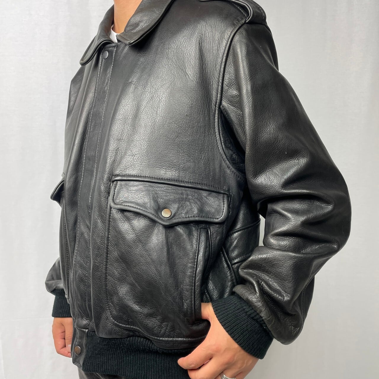 ヴィンテージ UNKNOWN G-1タイプ レザー フライトジャケット メンズXL