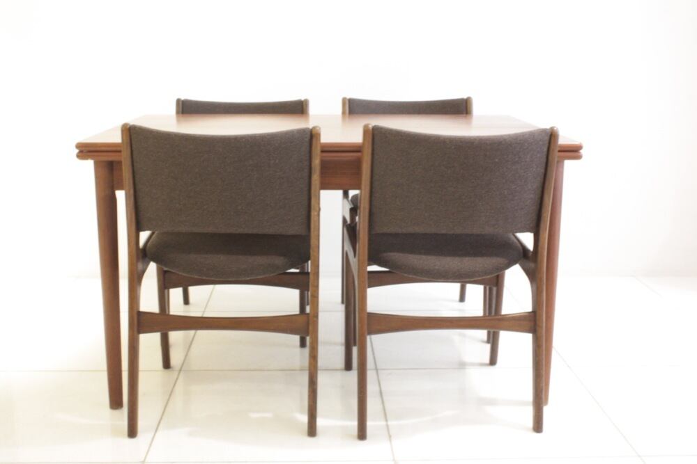 デンマーク ドローリーフテーブル ダイニング5点セット3 | 北欧