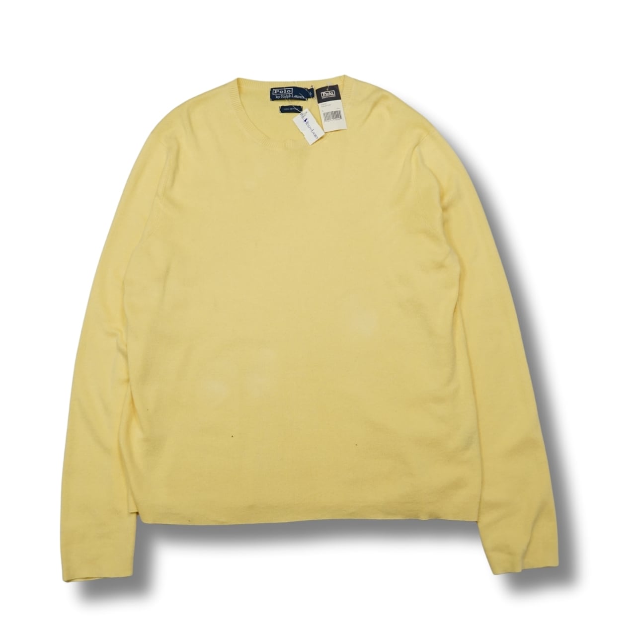 90s デッドストック Polo Ralph Lauren ポロ ラルフローレン コットンクルーネックニット(表記L・実寸L相当)|NA521