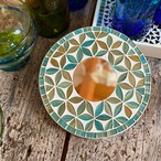 モザイクガラスの壁掛けミラー