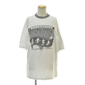 DISNEY VINTAGE / ディズニーヴィンテージ90s USA製 ボーダーネック MICKY MOUSE半袖Tシャツ