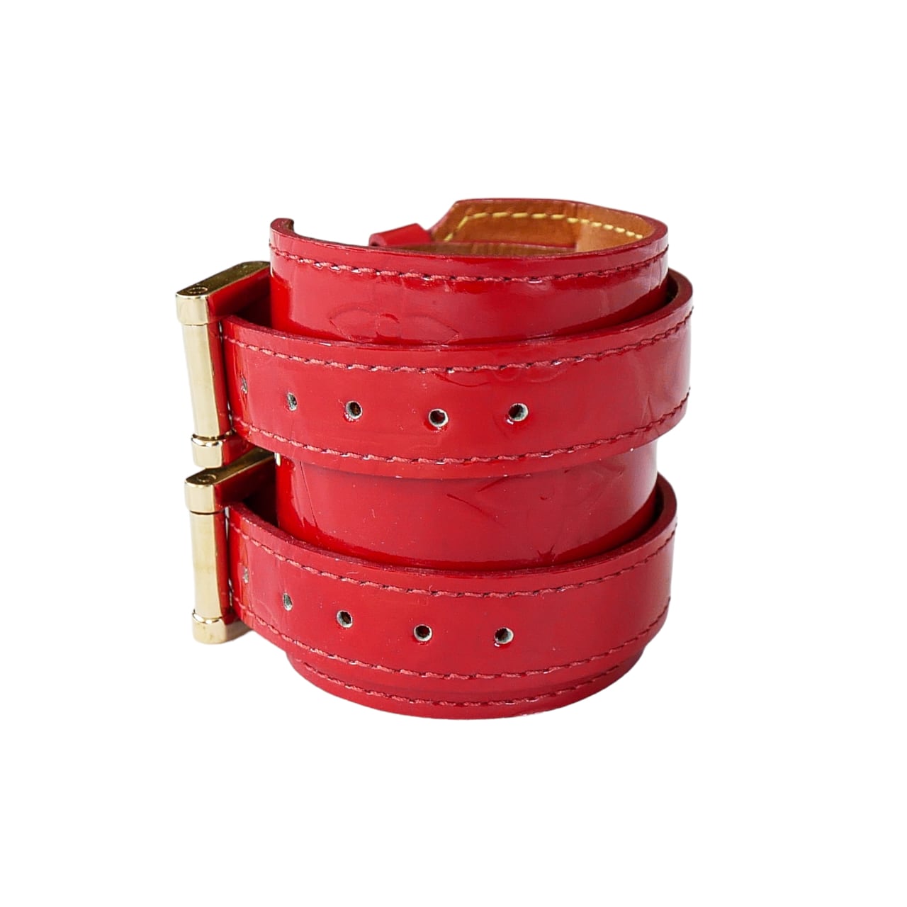 Louis Vuitton ルイヴィトン ヴェルニ レザー バングル ルージュ Louis Vuitton ルイヴィトン ヴェルニ レザー バングル ルージュ