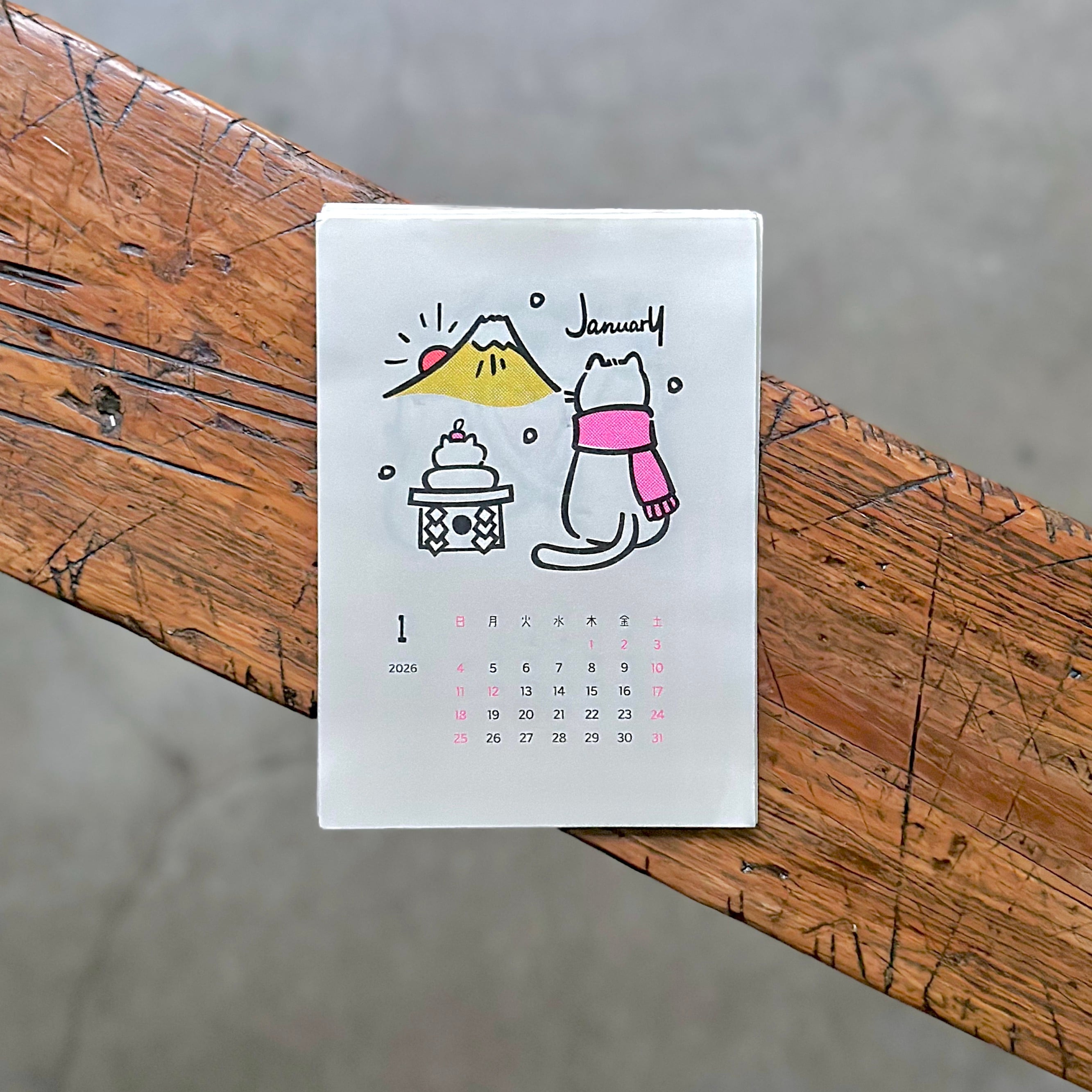 猫と季節のカレンダー 2026