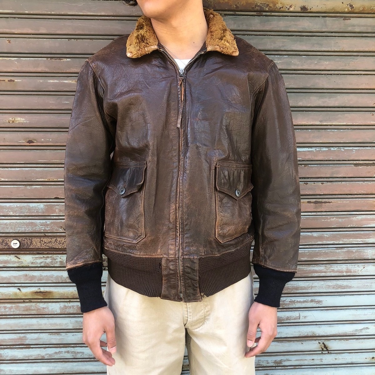 40s M422A さかだち フライトジャケット 実物 BLOCK