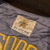 激ジブ 70s 80s Golden Bear ゴールデンベアー セルフワッペン 袖革 スタジャン L / USA製 白タグ ビンテージ