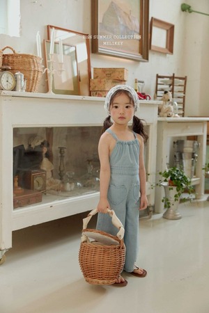 [MELIKEY] Pocket Suspenders Bodysuit (JS/JM) / [미라이키] 포켓멜빵수트 (JS/JM)