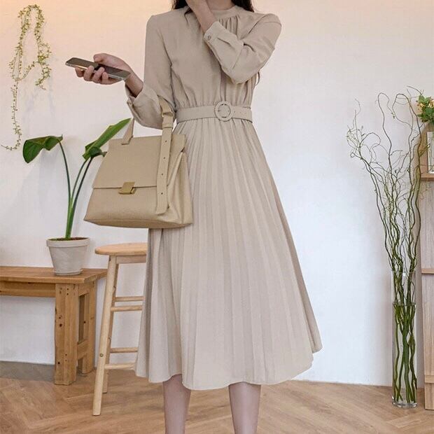 ウエストプリーツエレガントワンピース U6661 Udresser