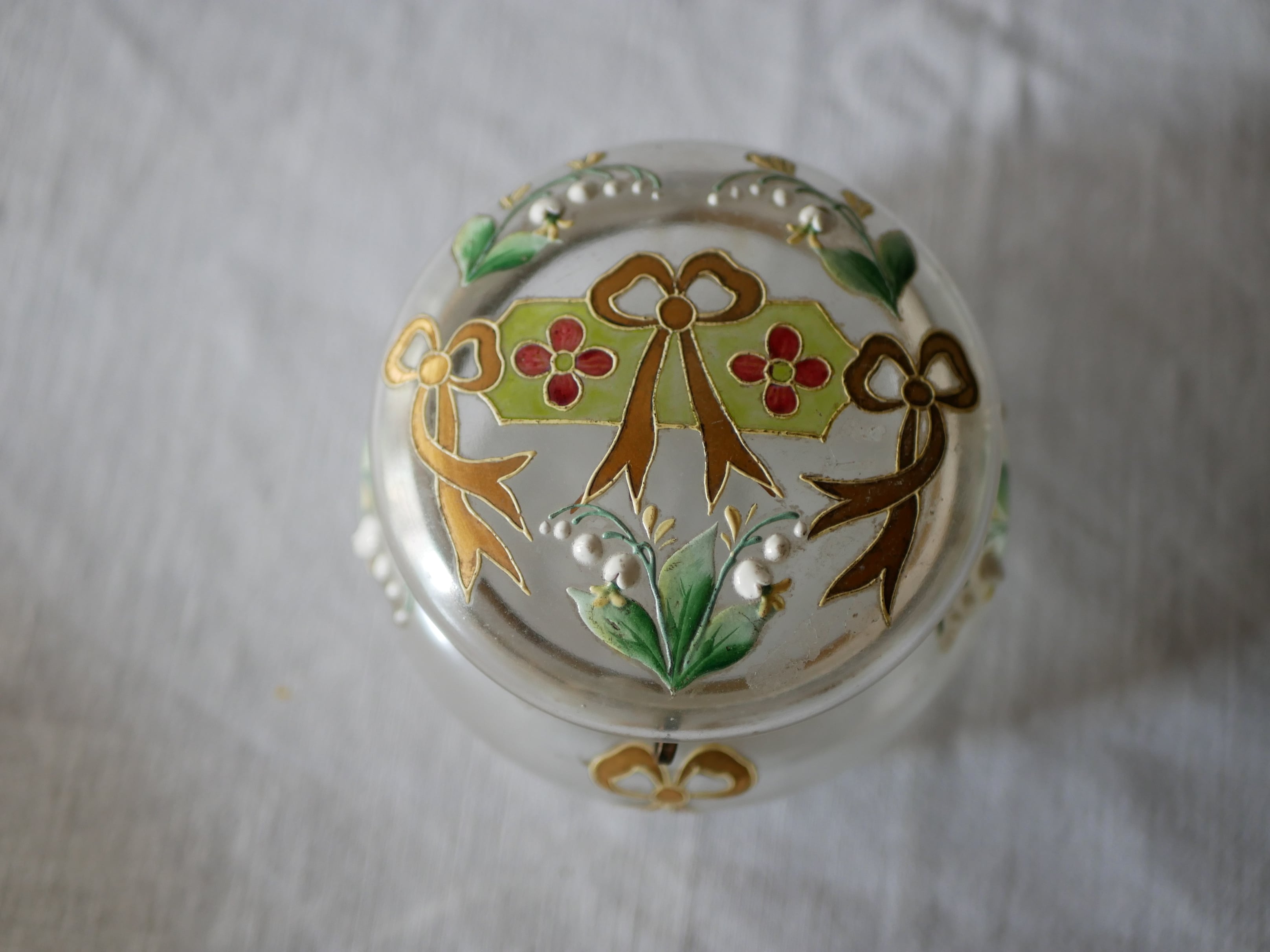 フランスアンティーク ガラスのケース パウダーケース | フランス