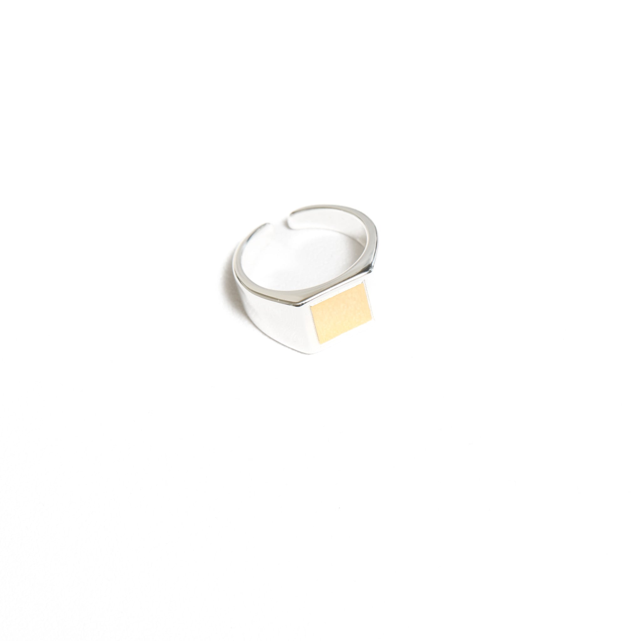 s925 Bi-Color Signet Ring | Lncs