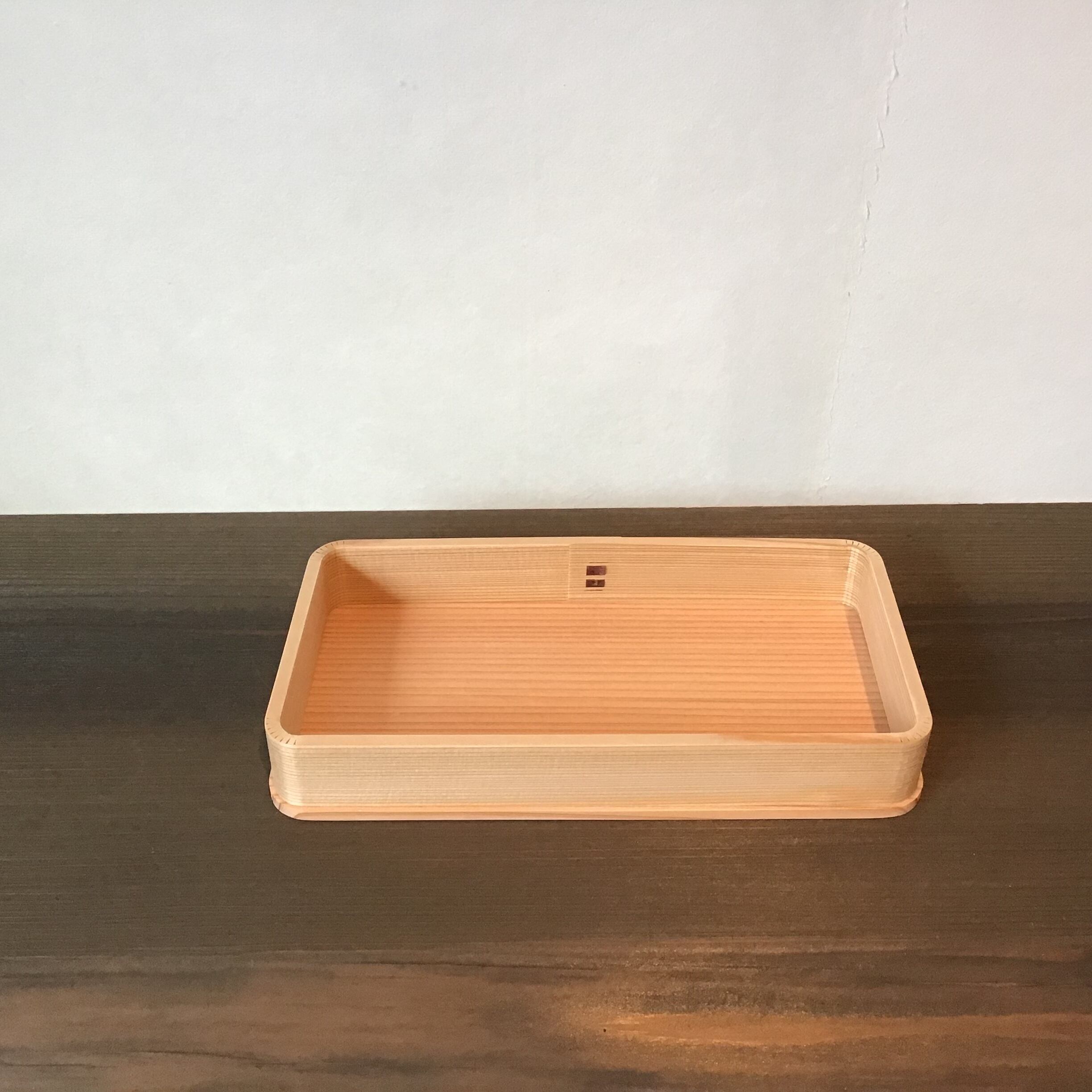 神代杉 四方 小気味よく 盆 煎茶盆 銘木 希少品(K-A406) 