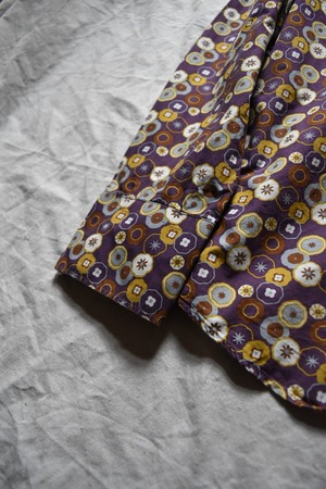 "KENZO HOMME" Purple base flower patterned shirt