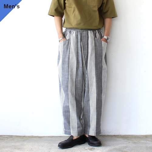 【ラスト１点】HAVERSACK ダンガリーストライプサルエルパンツ Dungaree Washer-Stripe Sarouel Pants