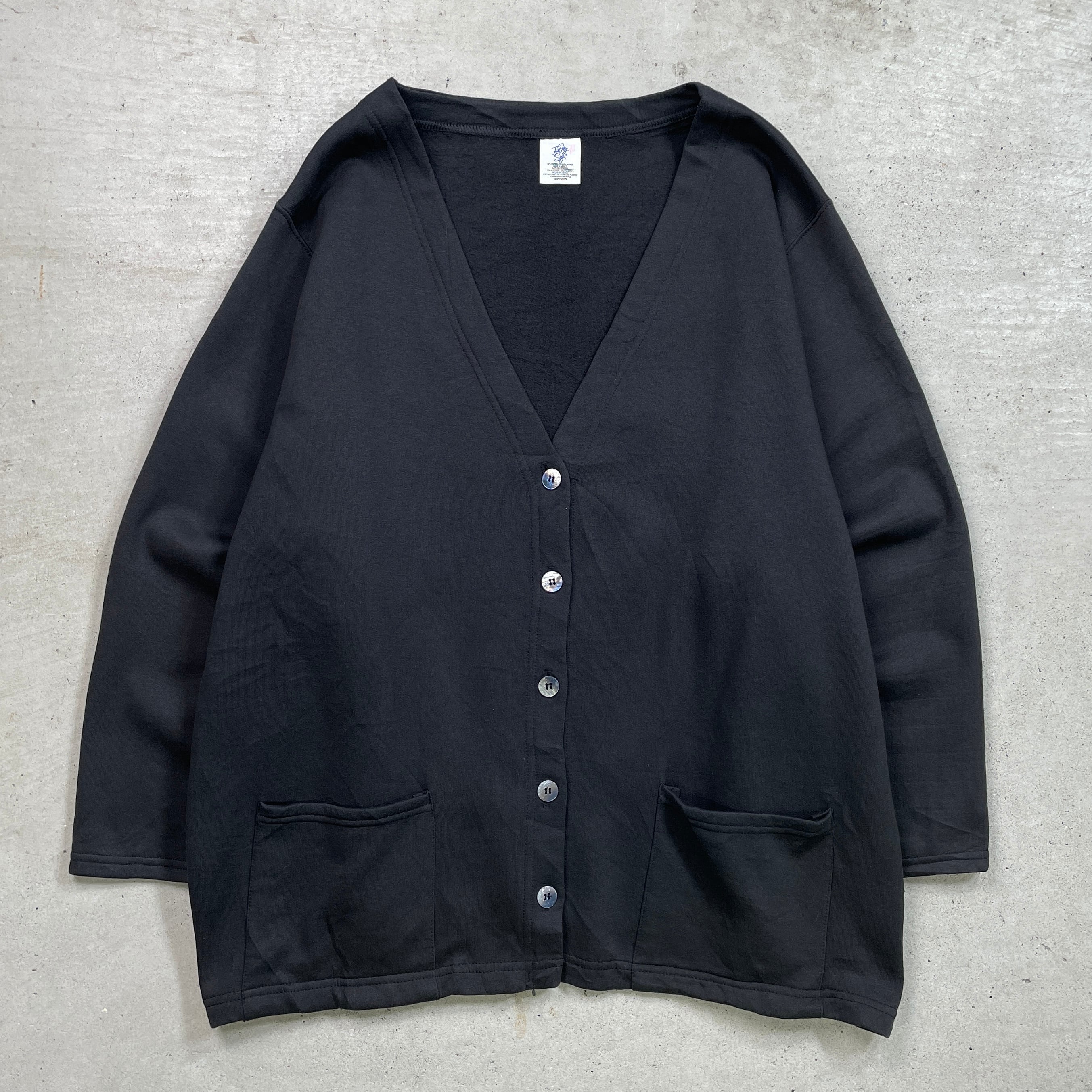 90年代〜 スウェットカーディガン 無地 メンズ2XL相当 古着 90s 00s 