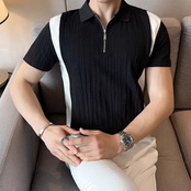 ice casual zipper polo shirt 00348
