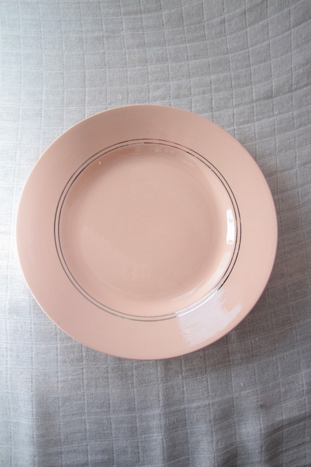 Longwy France Double Line Plate / 1930–50s big