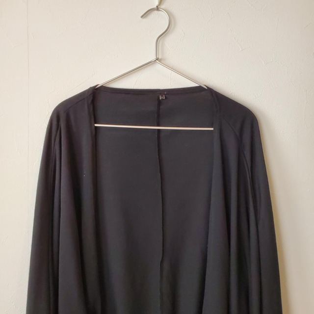 【USED】ポンチョ　黒　シンプルコーデ　