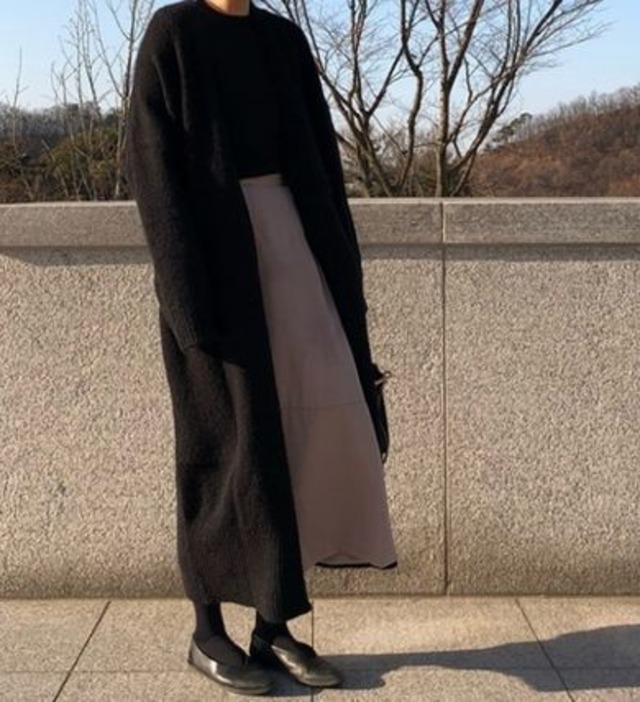 ◆暖か厚手のゆったりロングセーターコート　２０代・３０代