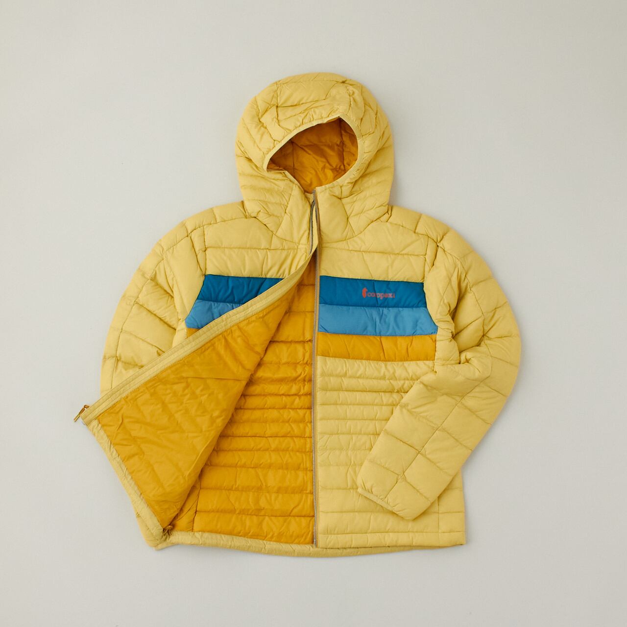 cotopaxi(コトパクシ) Fuego Hooded Down Jacket - WOMENS (Wheat Stripes )