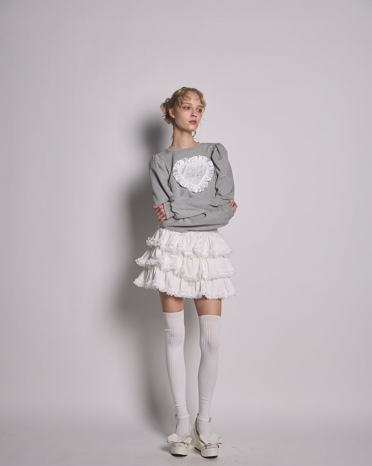 ハートフリルスウェットトップス | lilLilly official webstore