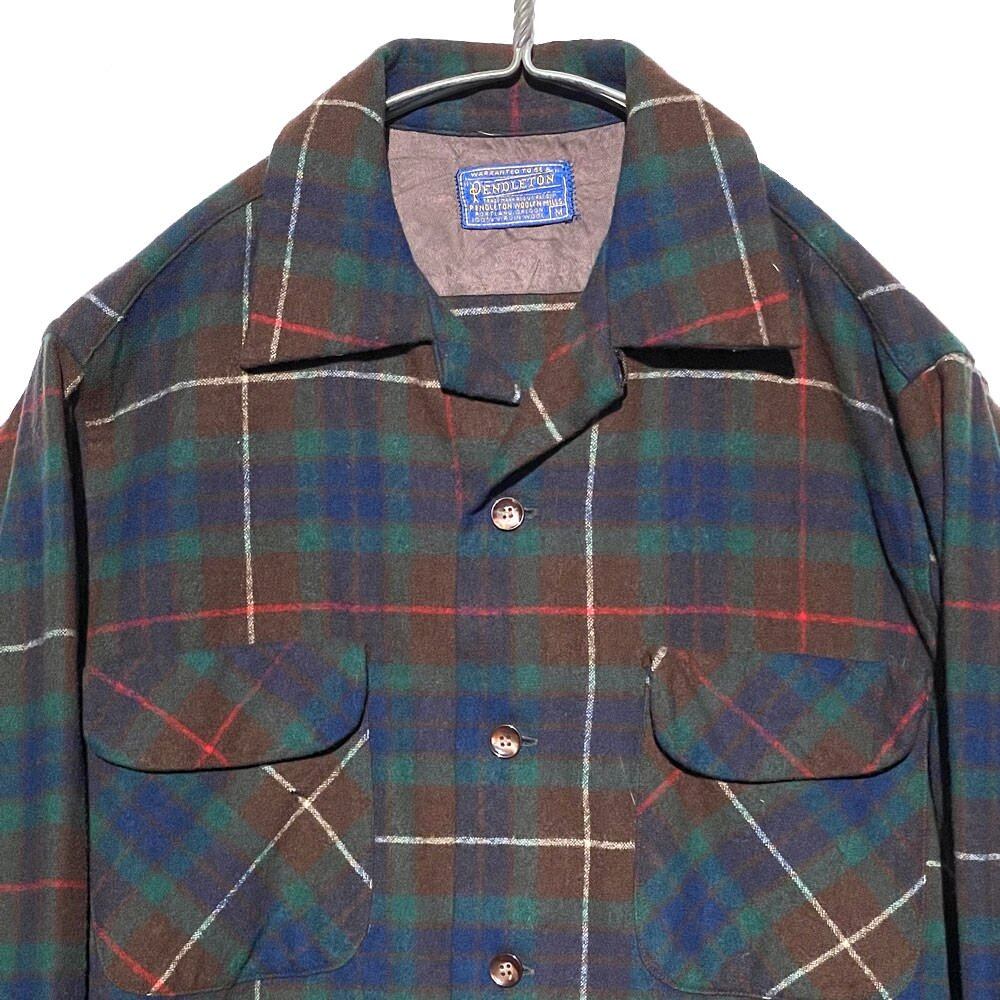 Pendleton [PENDLETON] Vintage Open Collar Wool Shirt [1950s-] Vintage Wool  Shirt | beruf powered by BASE