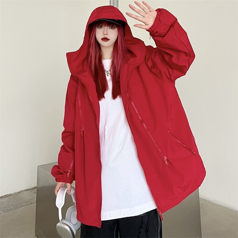 韓国通販 dgo】ユニセックス ビッグシルエットパーカージャケット