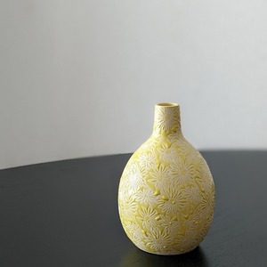 DES POTS / flower vase - flower × yellow colored -