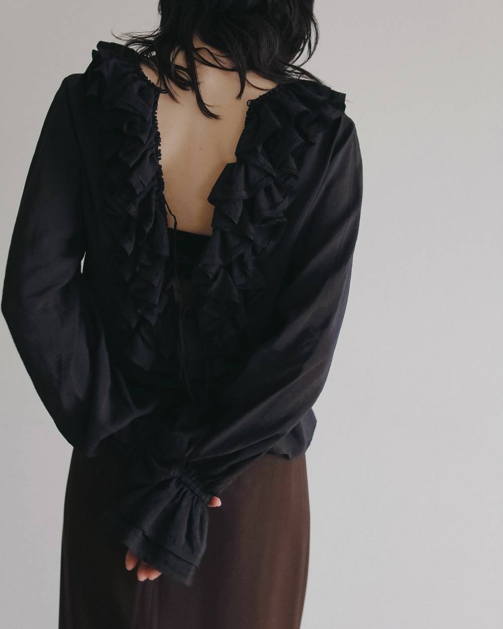 anuke(アンヌーク) 2way Frill Blouse | サウスオレンジ｜メンズ