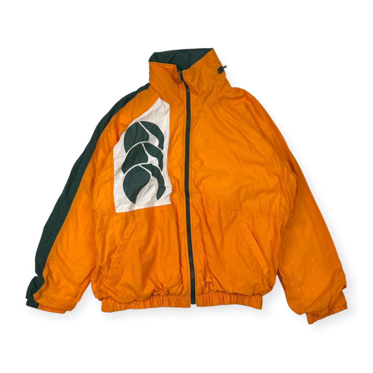 Canterbury of New Zealand カンタベリー ナイロンジャケット ジャンパー L/イエロー オレンジ系 メンズ 収納フード