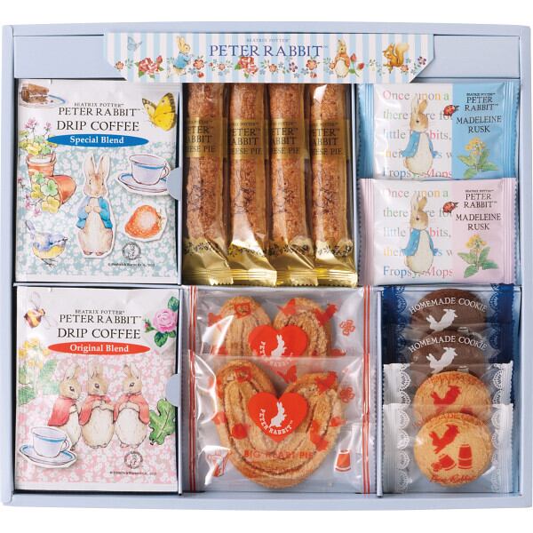 ピーターラビットTM コーヒー&スイーツギフト 焼き菓子 結婚内祝い 新築内祝い 初節句内祝 入学内祝い 出産内祝い プレゼント 内祝い お祝い お祝い返し ギフト 出産祝い お返し 返礼 送料無料 送料込み