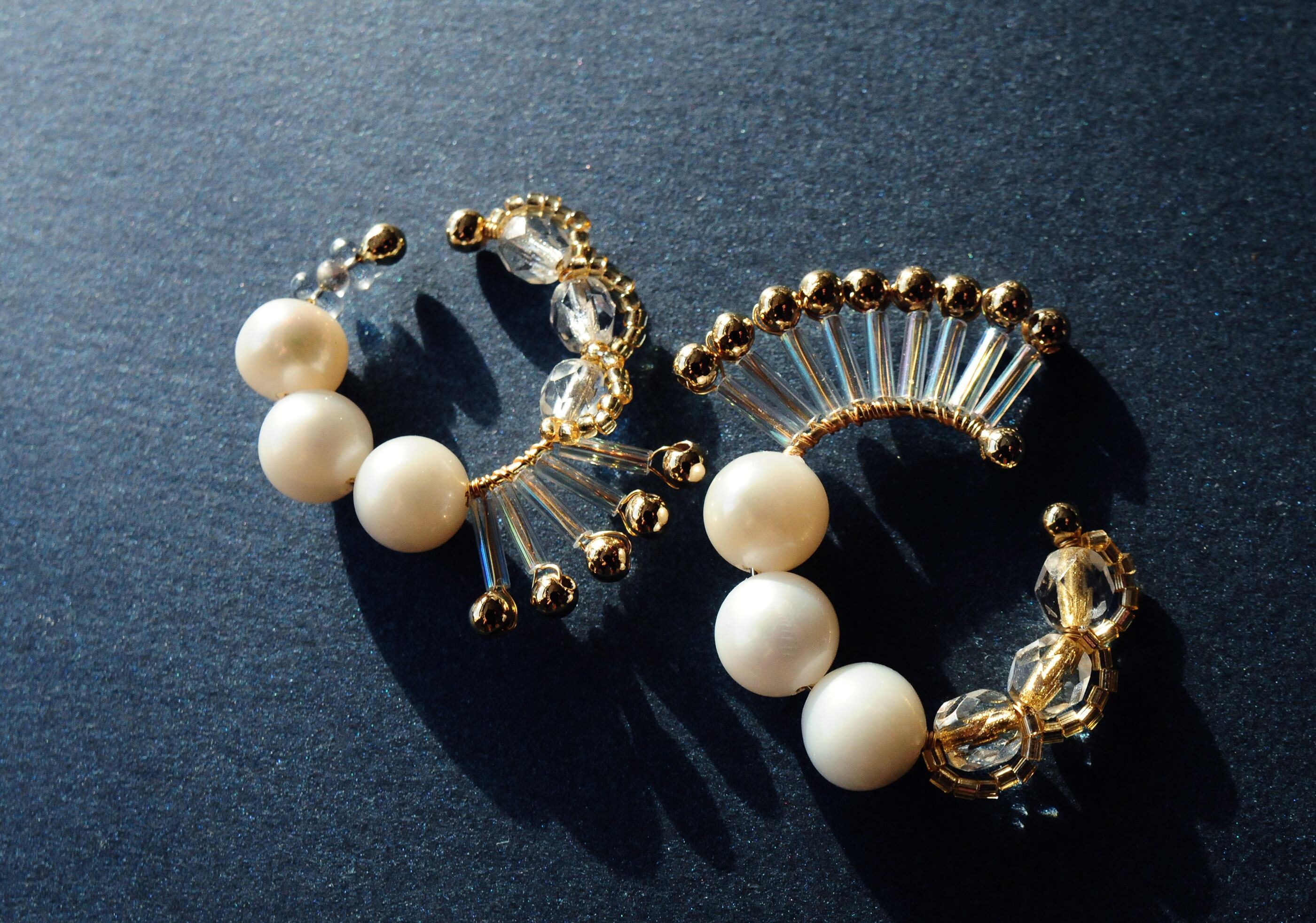 <Rollo~イロヅクビジュー~>イヤーカフ『OMEKASHIハミングバード/hummingbird 』<Pearl A>