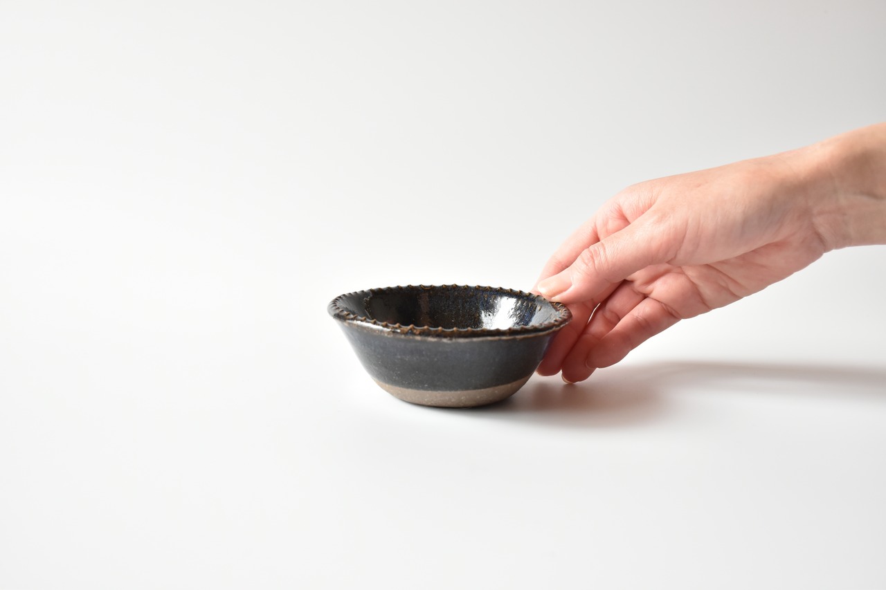 小代瑞穂窯 / 福田るい : 花碗 (トンツー) 青