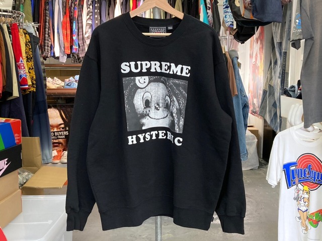 Supreme x HYSTERIC GRAMOUR CREWNECK SWEAT BLACK LARGE 102.5KJ0112