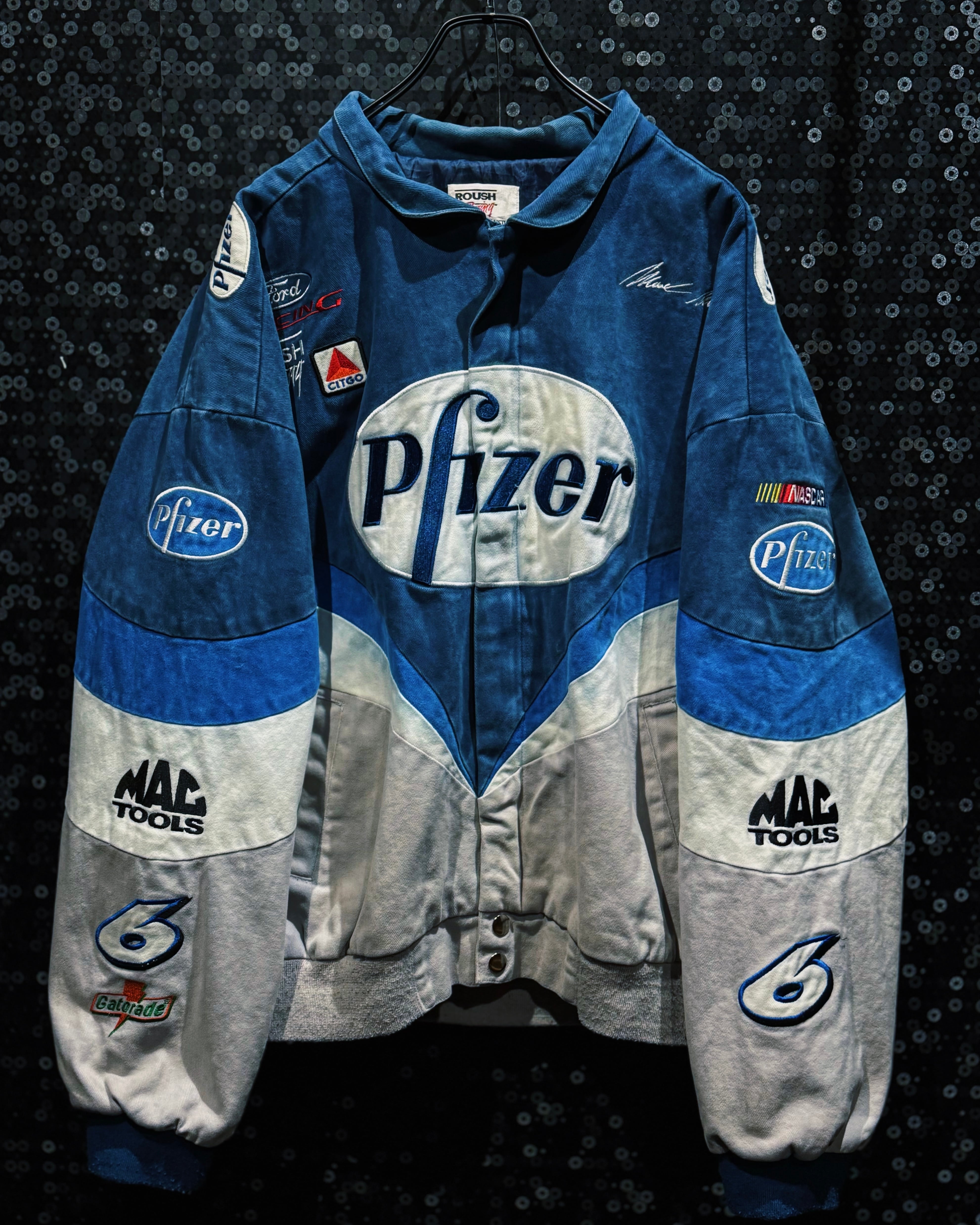 【ÆIEM】“Pfizer × ROUSH Racing #6” vintage NASCAR Racing Jacket