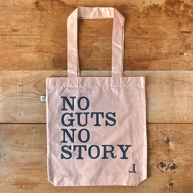 レタープレストートバッグ　NO GUTS NO STORY