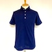 Coolmax Seed Stitch Wide Spread collar Polo Shirt　Navy