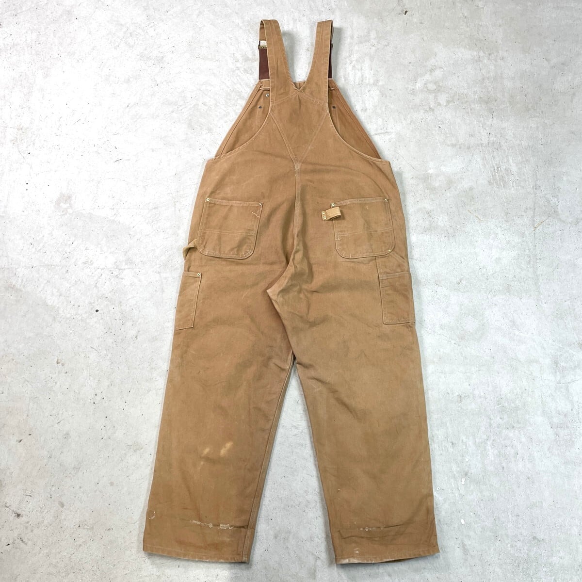 カーハート　オーバーオール　ブラウン　ダック地　ダブルニー　W32 L34 90年代 Carhartt カーハート ダック地 ダブルニー オーバーオール