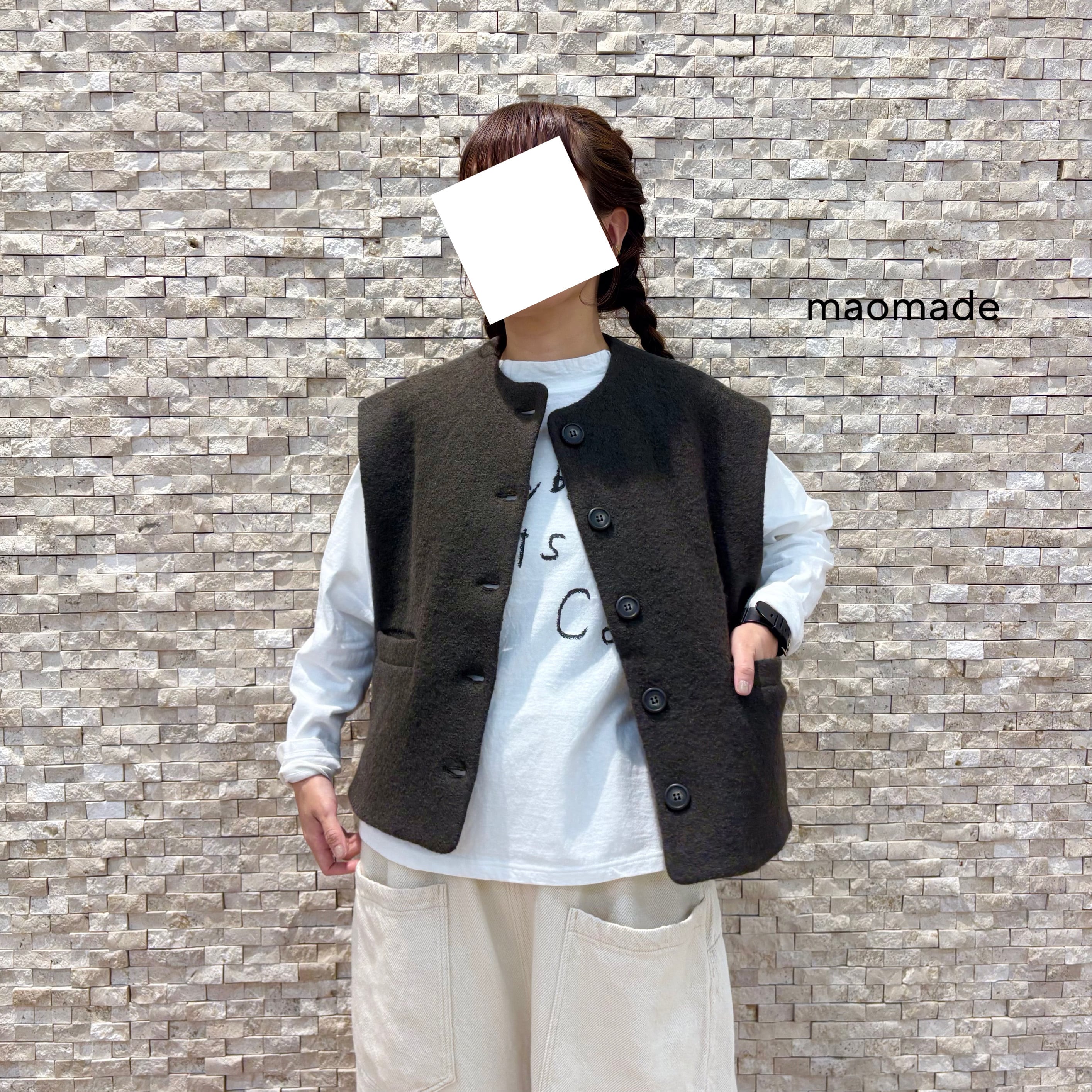 【maomade】ウール×中綿キルトドッキングベスト(541125)