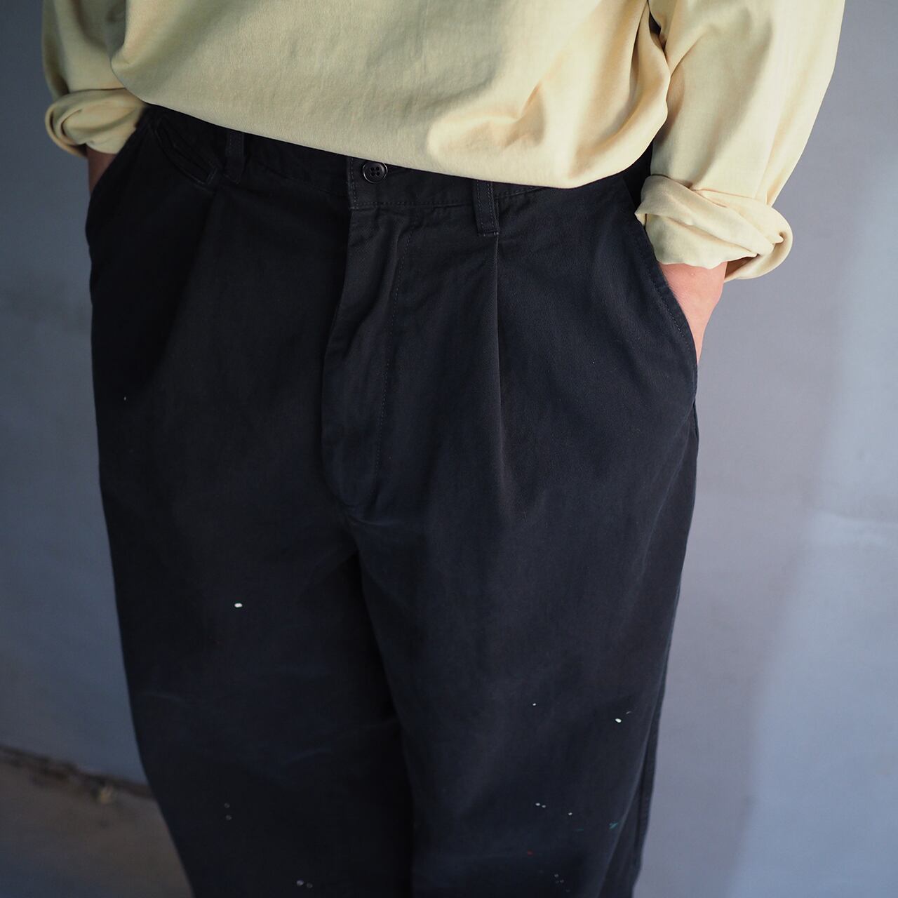 パンツ YOKO SAKAMOTO WORK TROUSERS FADE BLACK M YOKO SAKAMOTO WORK TROUSERS FADE BLACK | PAY ID