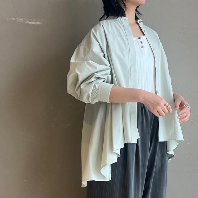 【 HERENCIA 】Airy Flare Cotton Blouse