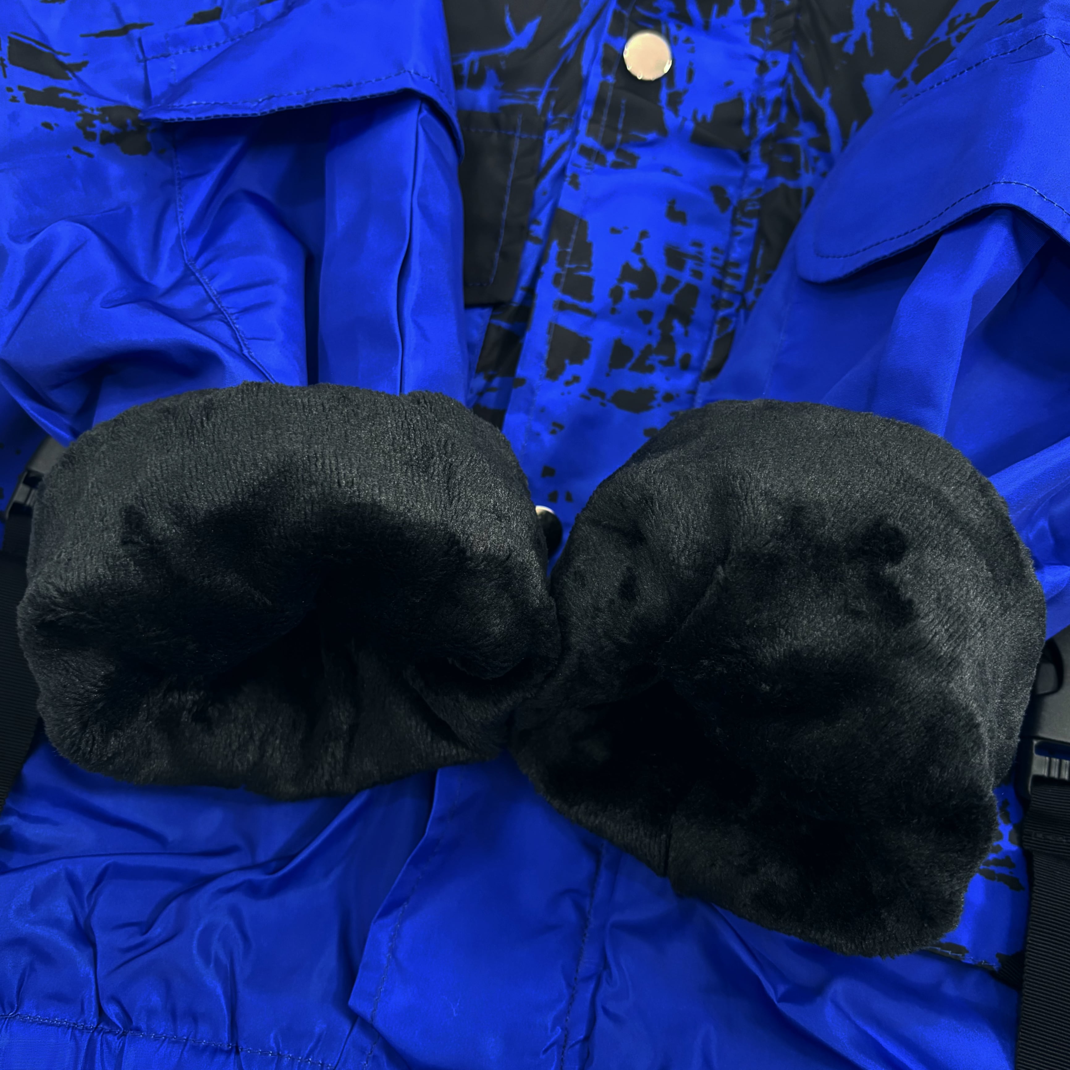 CROSS STRAP防寒フランネル生地OUTER【BLUE×BLACK】 | NIER CLOTHING
