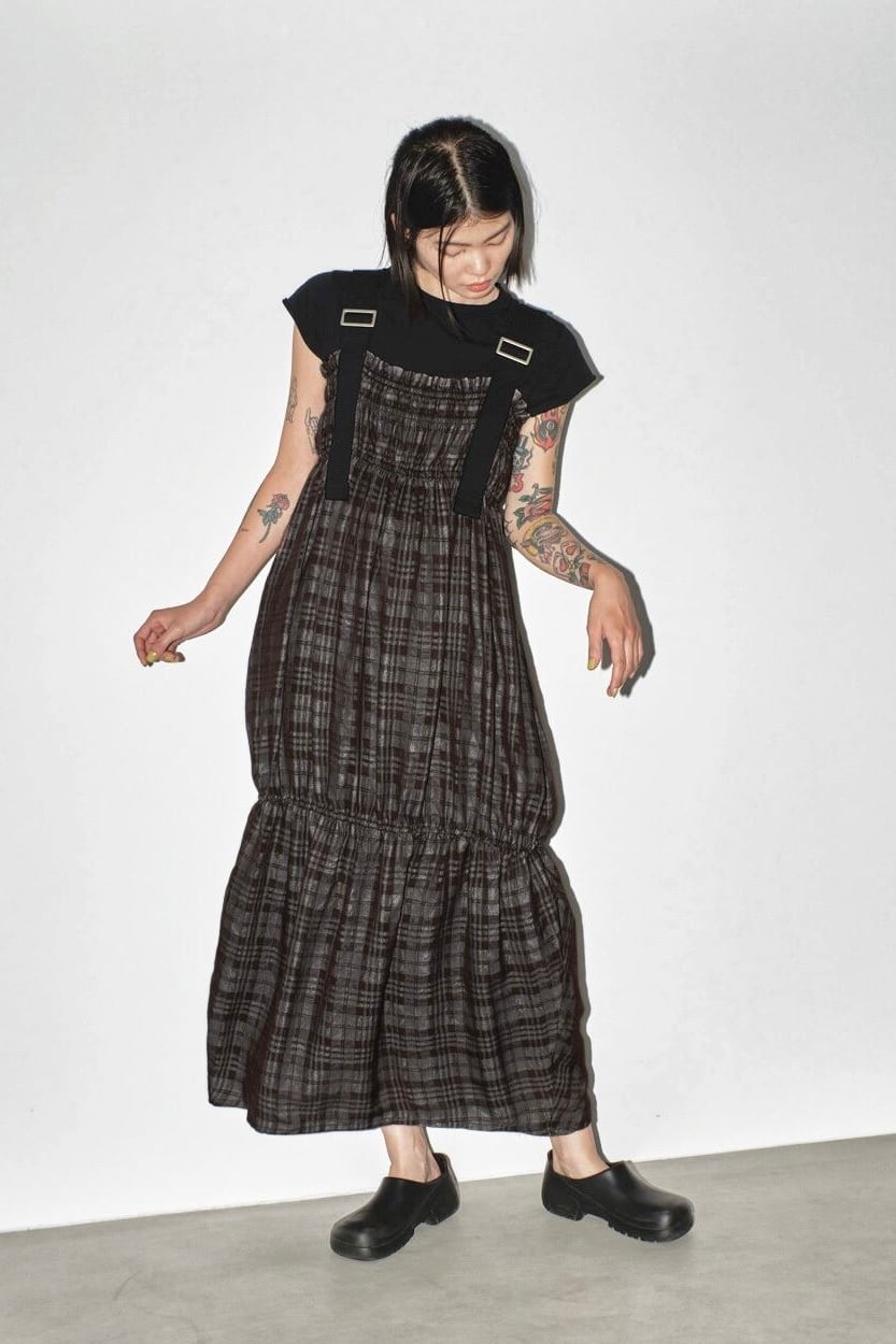 TODAYFUL Check Jacquard Dress チェックジャガードドレス Choco