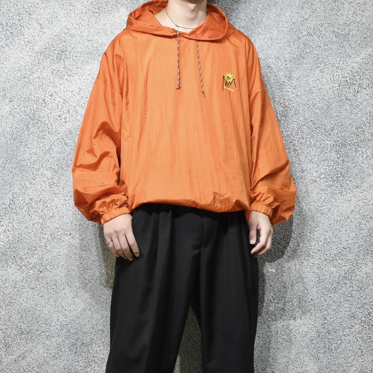 grundfos nylon anorak parka orange